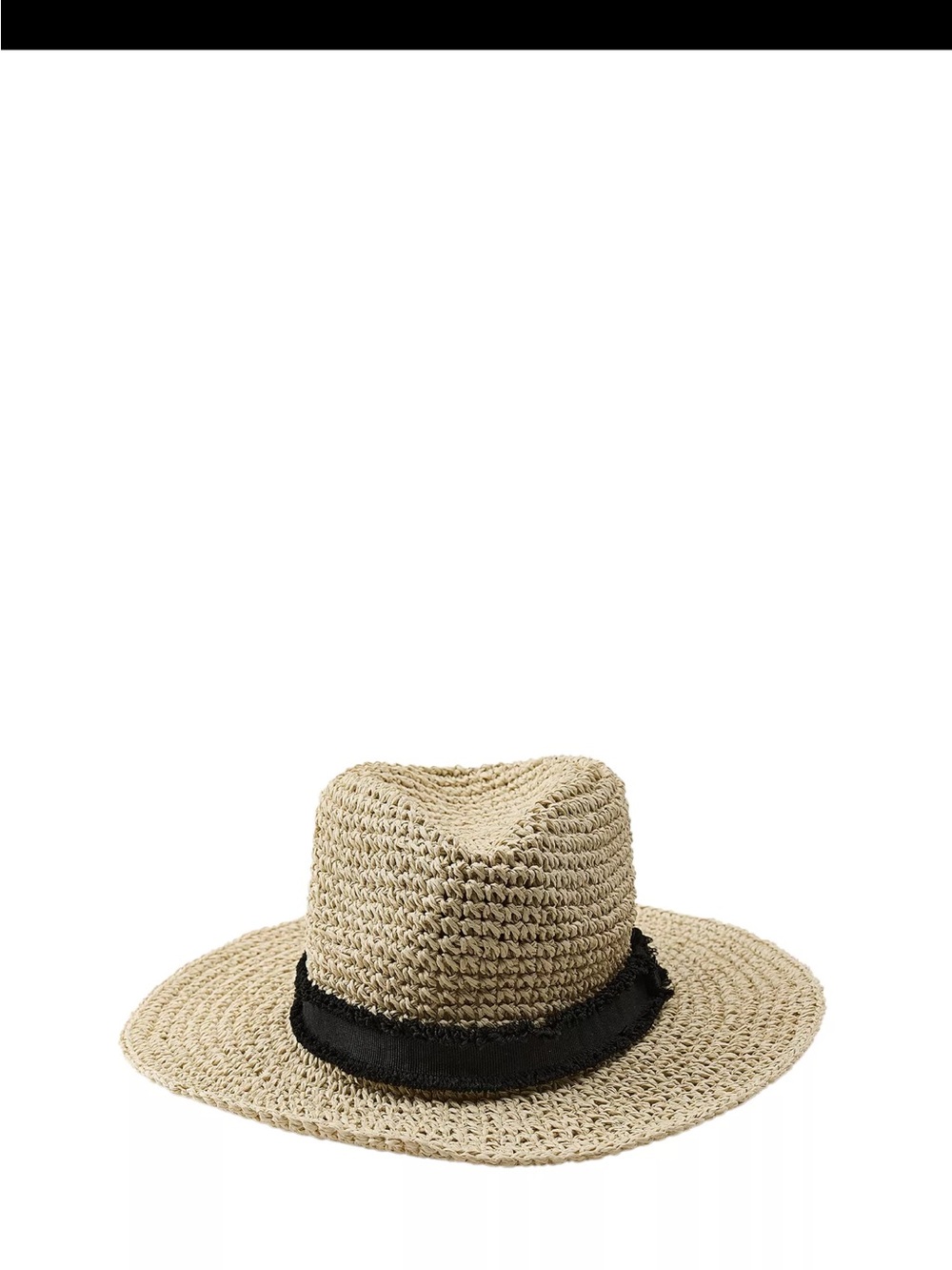 Straw Hat with Black Band